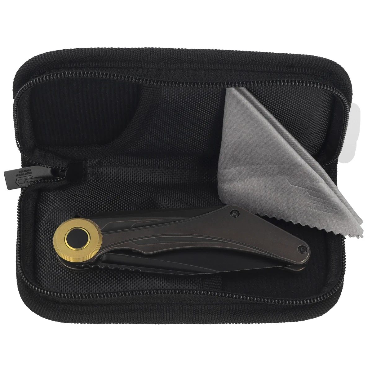Nóż składany Bestech Seraph Black Bronze Titanium, Black Stonewashed M390 by Kombou (BT2403E) 3 webp