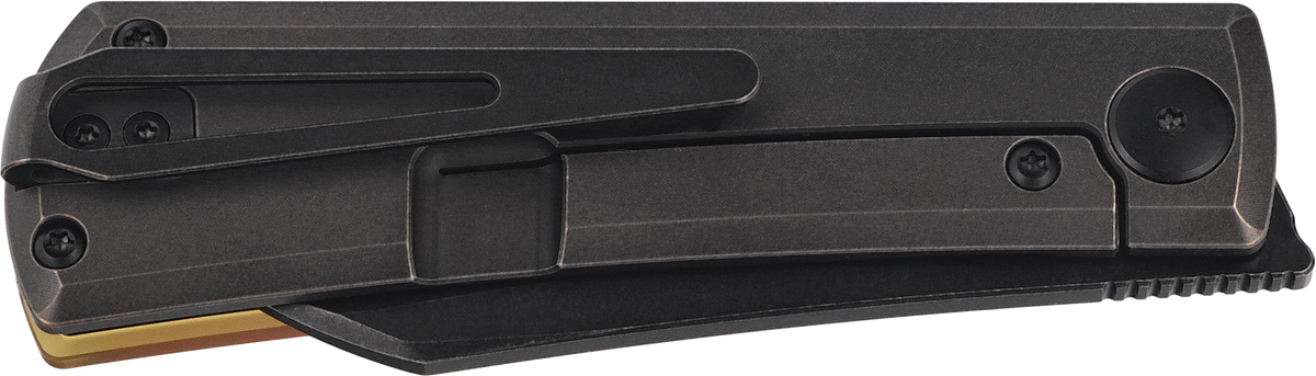 Nóż składany Bestech Bruv Black Bronze Titanium / Ultem, Black Stonewashed M390 by Galovic Design (BT2401C) 2 png
