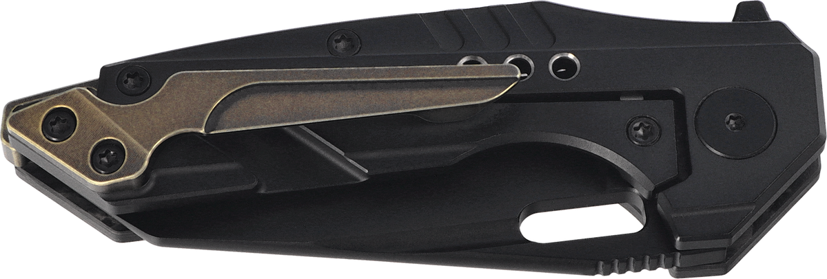 Nóż składany Bestech Nyxie 3 Black Titanium / Marble Carbon Fiber, Black DLC CPM S35VN by Todd Knife and Tool (BT2308D) 2 png