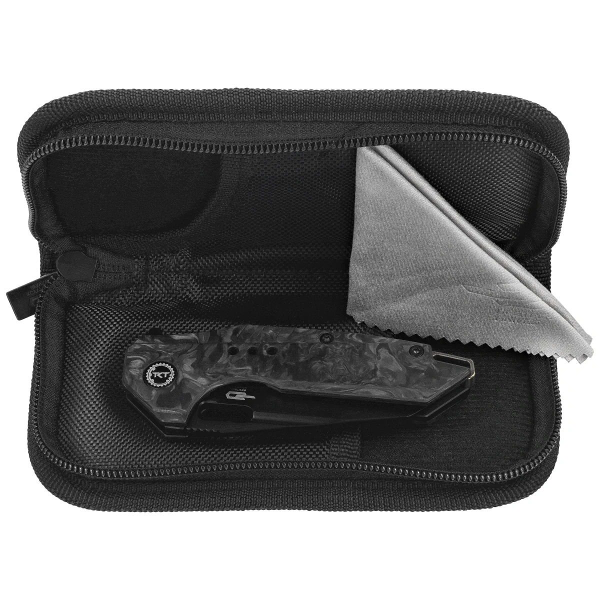 Nóż składany Bestech Nyxie 3 Black Titanium / Marble Carbon Fiber, Black DLC CPM S35VN by Todd Knife and Tool (BT2308D) 3 webp