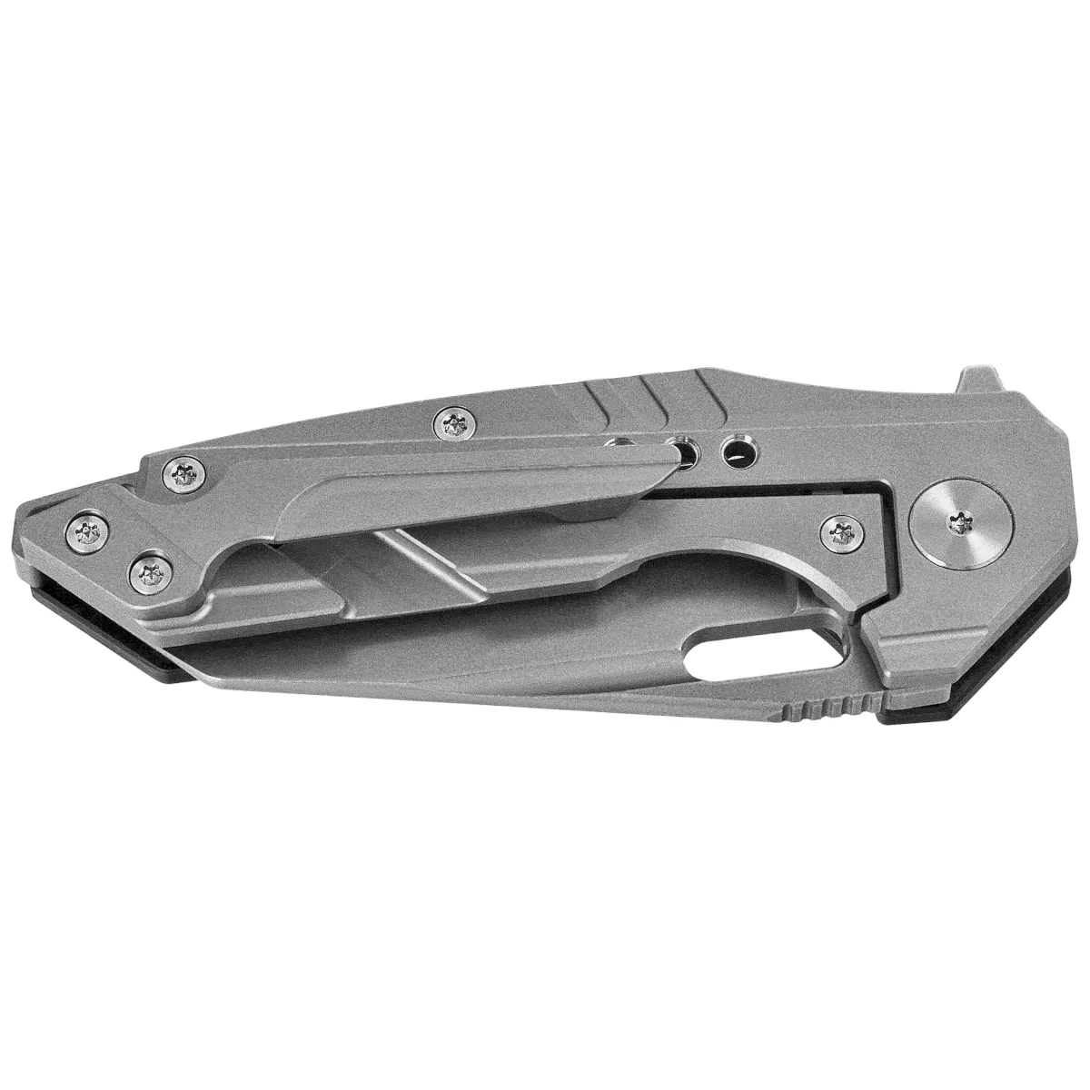 Nóż składany Bestech Nyxie 3 Grey Titanium / Marble Carbon Fiber, Bead Blasted / Stonewashed CPM S35VN by Todd Knife and Tool (BT2308C) 2 webp