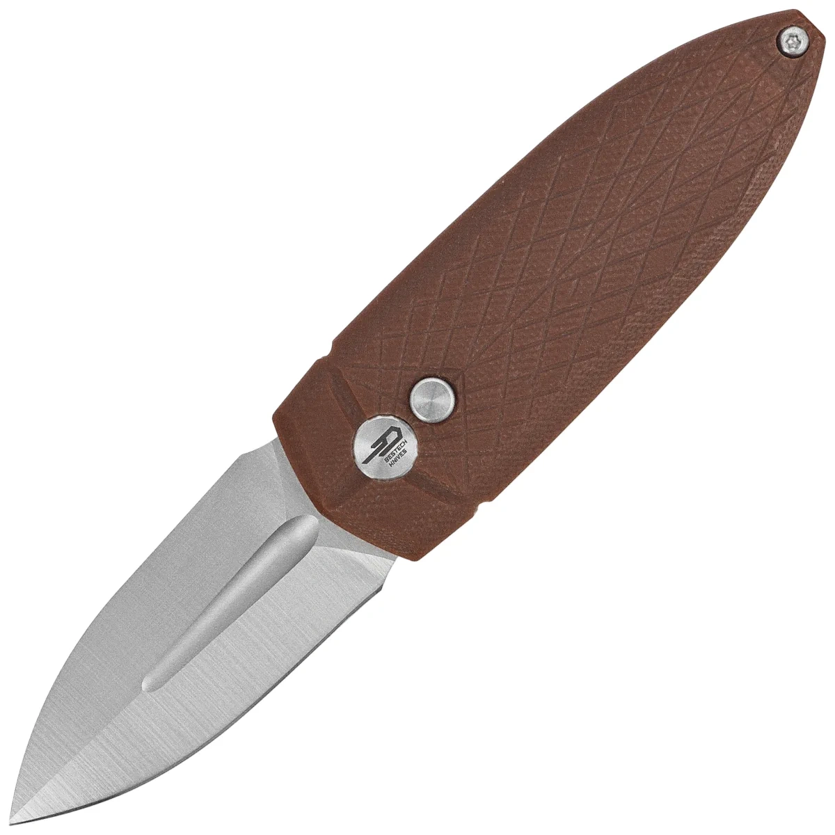 Nóż składany Bestech Knives QUQU Brown G10, Satin 14C28N 1 webp