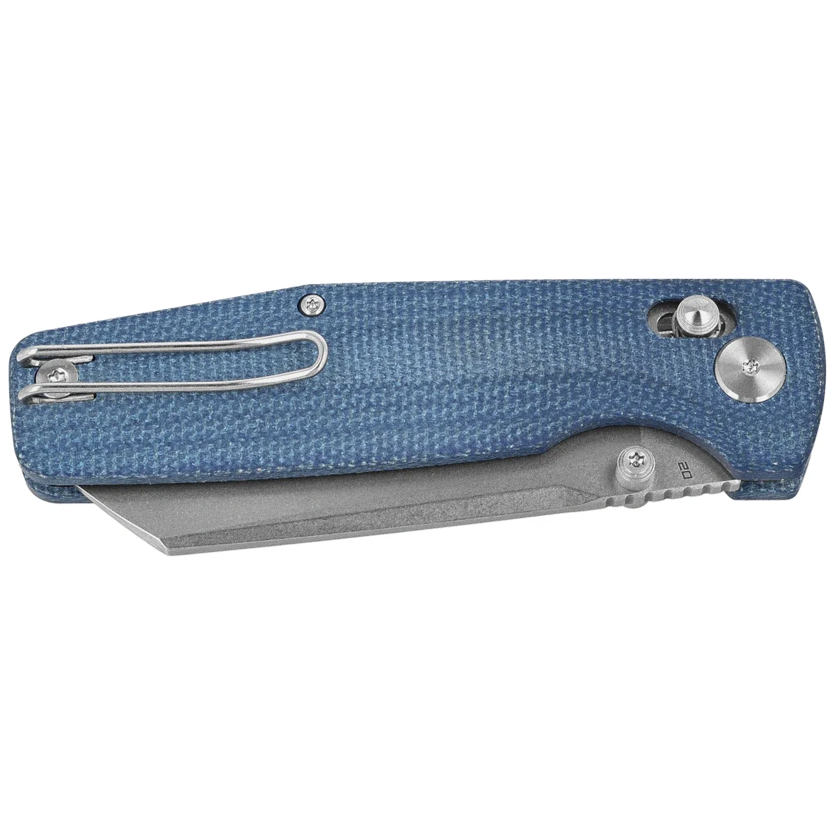 Nóż składany Bestech Slasher Blue Micarta, Stonewashed D2 (BG56C-1) 2 webp