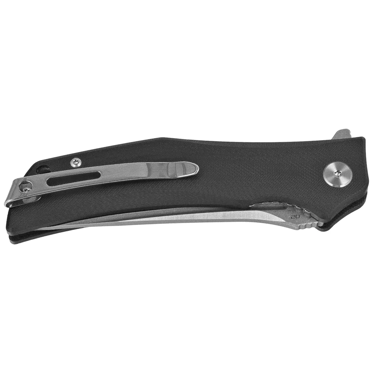Nóż składany Bestech Scimitar Black G10, Stonewashed/Satin D2 (BG05A-1) 2 webp