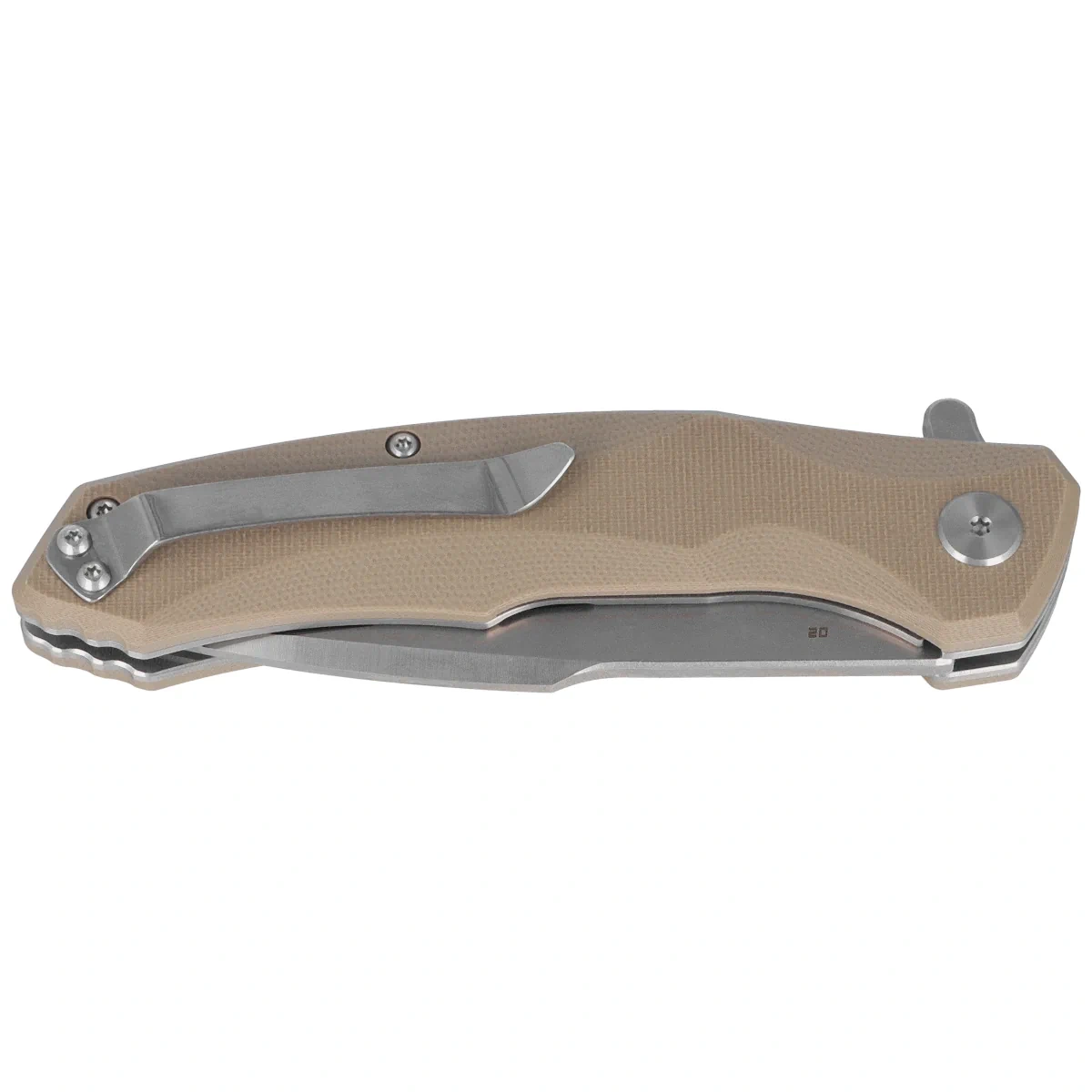 Nóż składany Bestech Warwolf Beige G10, Stonewashed/Satin D2 (BG04C) 2 webp
