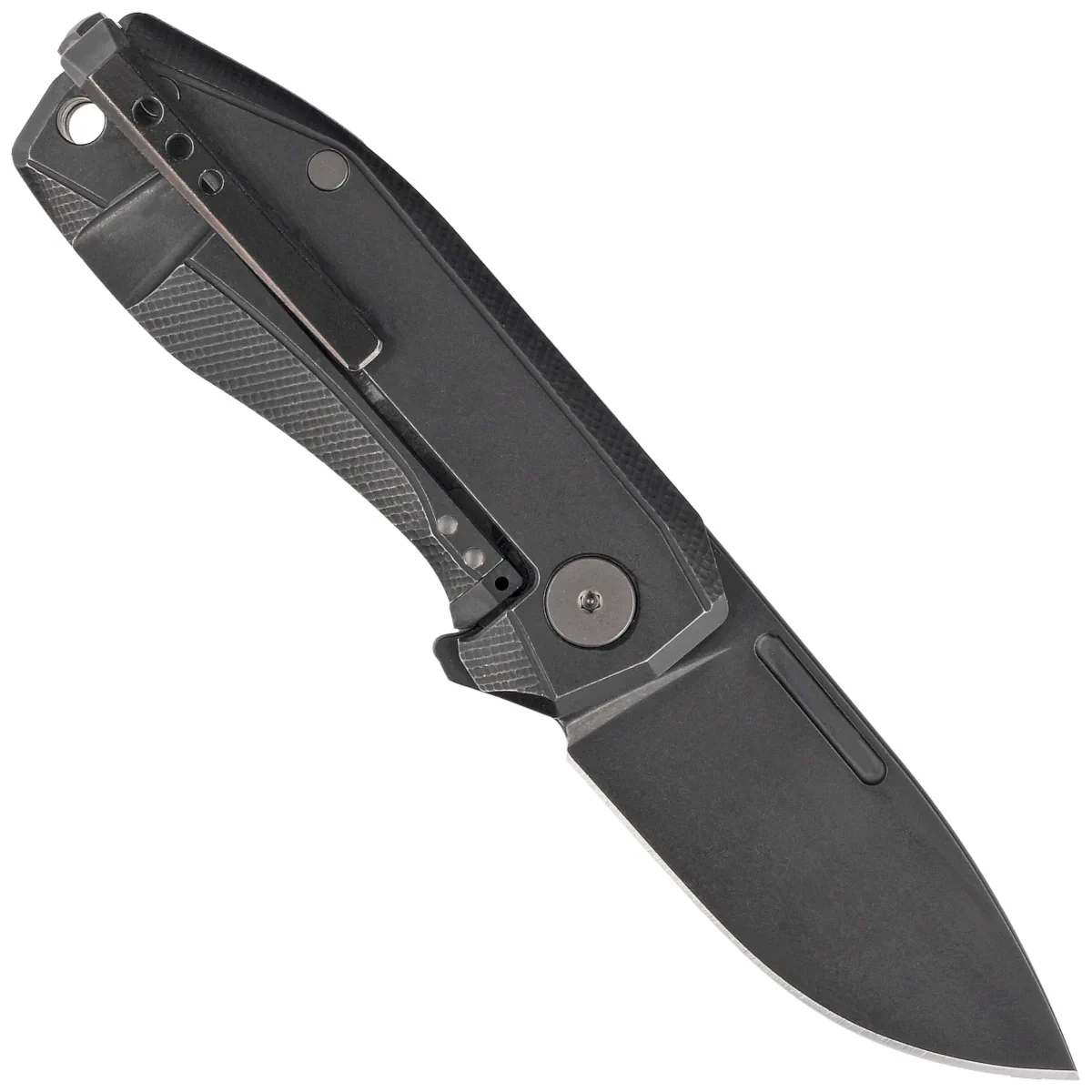 Nóż składany LionSteel Nano Nebula Fat Carbon, Old Black MagnaCut (NA01 NB) 2 webp