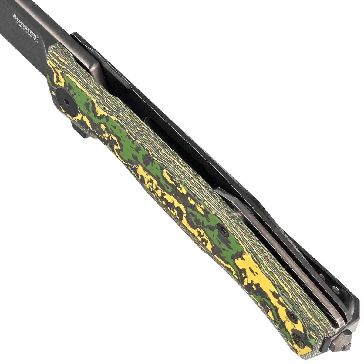 Nóż składany LionSteel Myto Toxic Storm Fat Carbon, Old Black MagnaCut by Molletta (MT01 MC TS) 4 webp