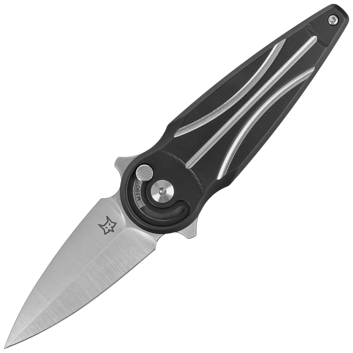 Nóż składany Fox Saturn Black Titanium, Satin M390 by Denis Simonutti (FX-551 TI) 1 webp