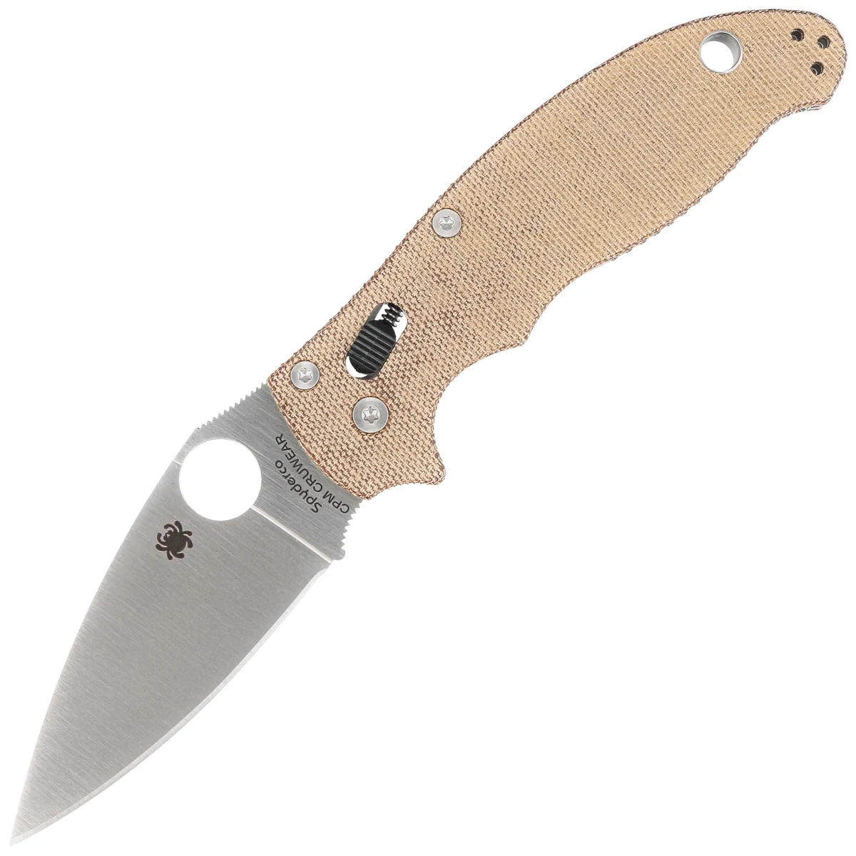 Nóż składany Spyderco Manix 2 Brown Canvas Micarta, Satin CPM Cru-Wear by Eric Glesser (C101MPCW2) 1 webp
