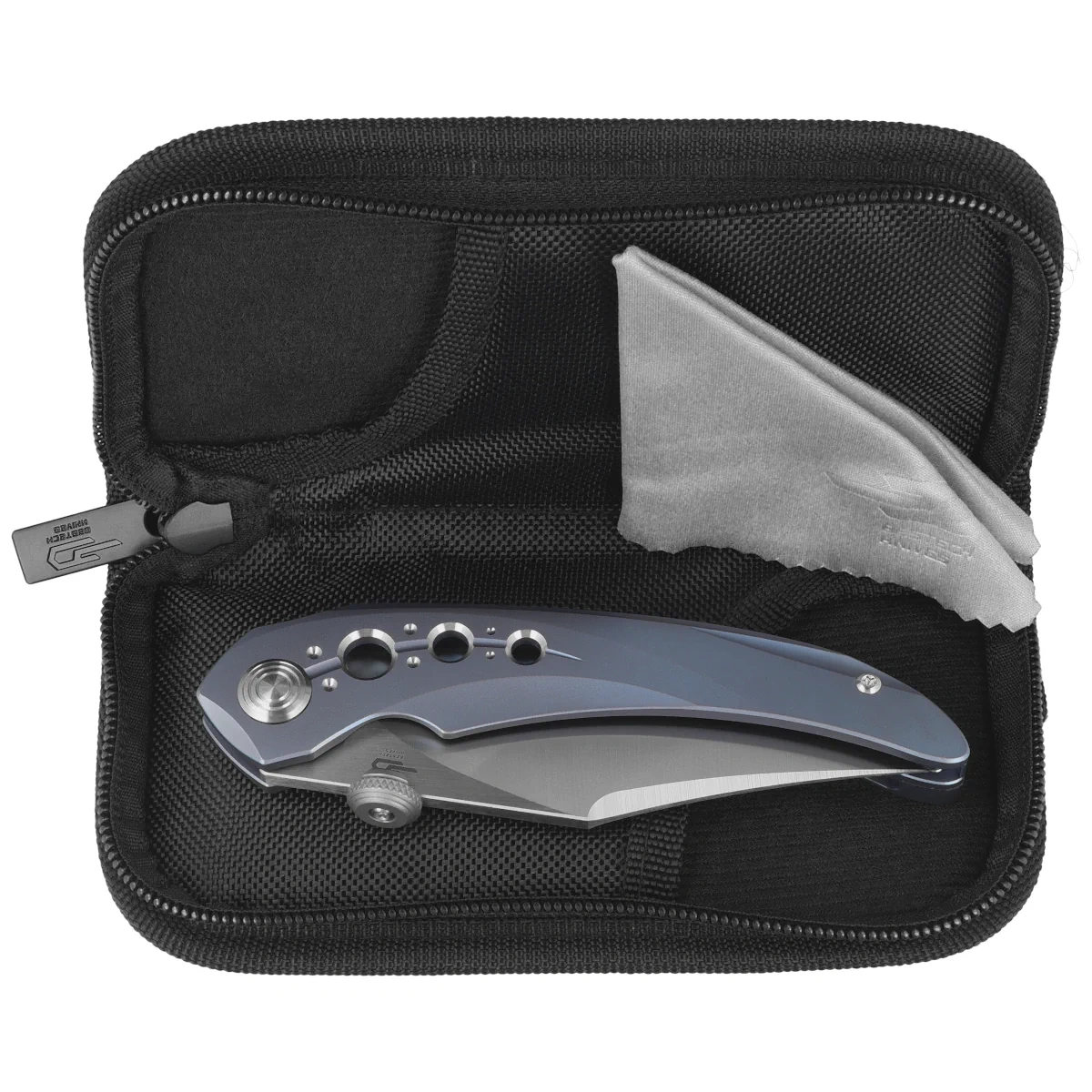 Nóż składany Bestech Razon Blue Titanium, Satin MagnaCut by Kombou (BT2406A) 3 webp