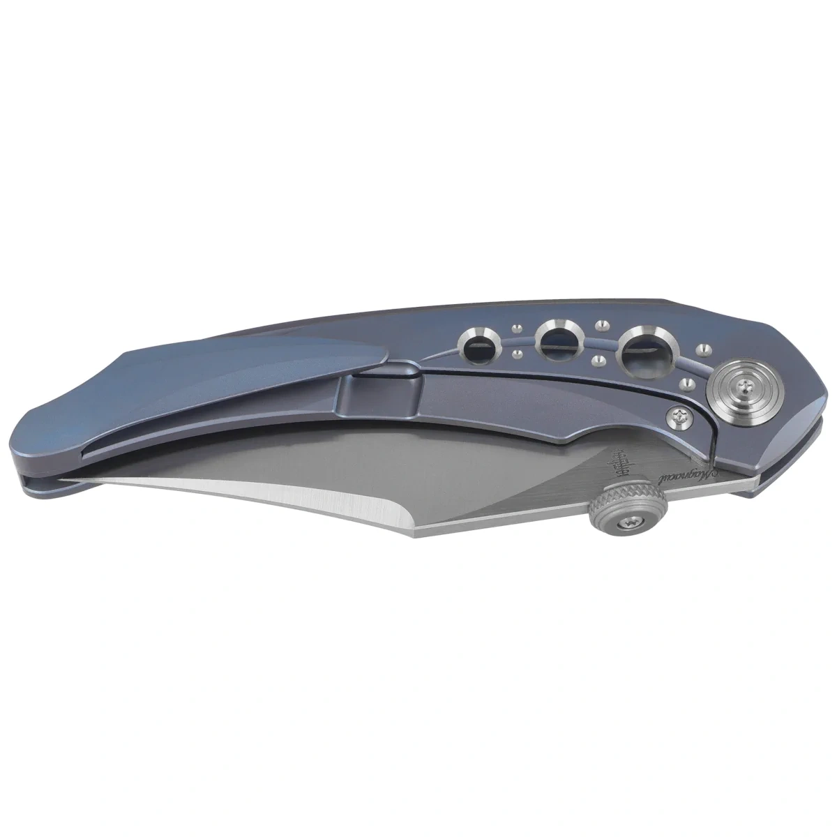 Nóż składany Bestech Razon Blue Titanium, Satin MagnaCut by Kombou (BT2406A) 2 webp