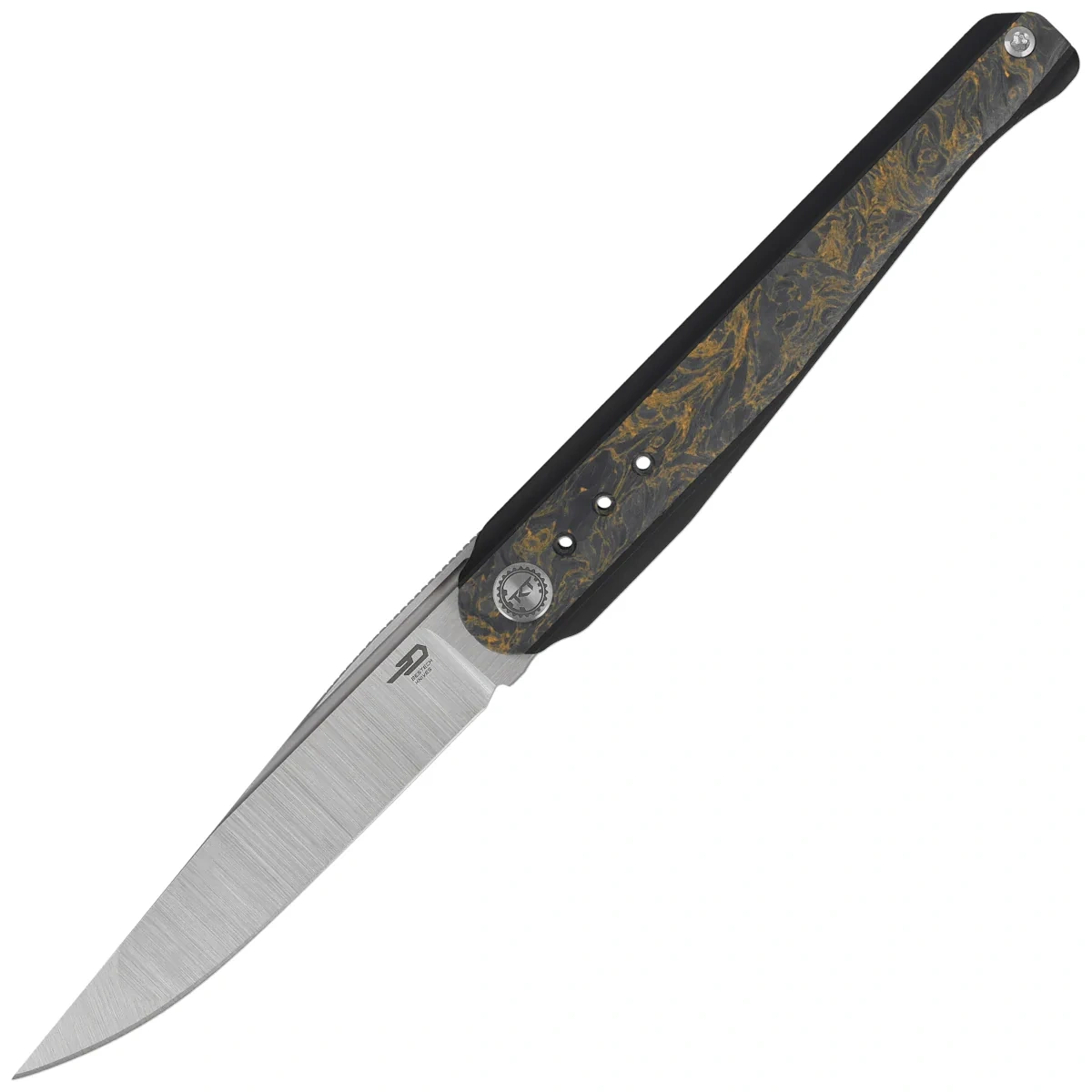 Nóż składany Bestech Spear Phisher Titanium/Carbon, stal M390 1 webp