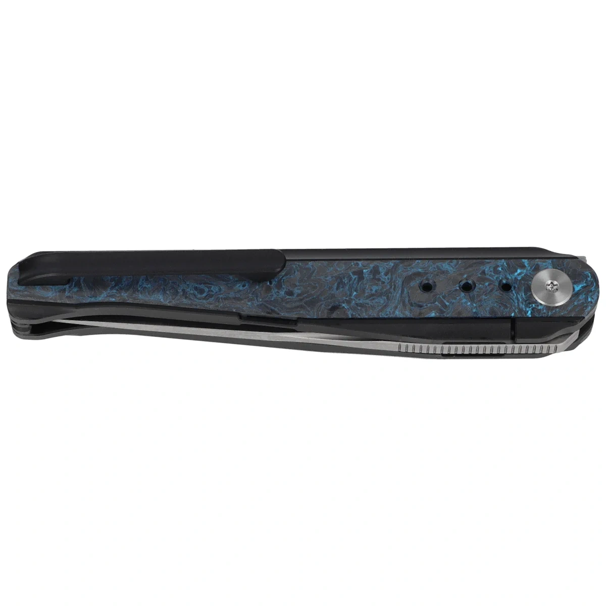 Nóż składany Bestech Spear Phisher Black Titanium/Blue CF, stal M390 2 webp