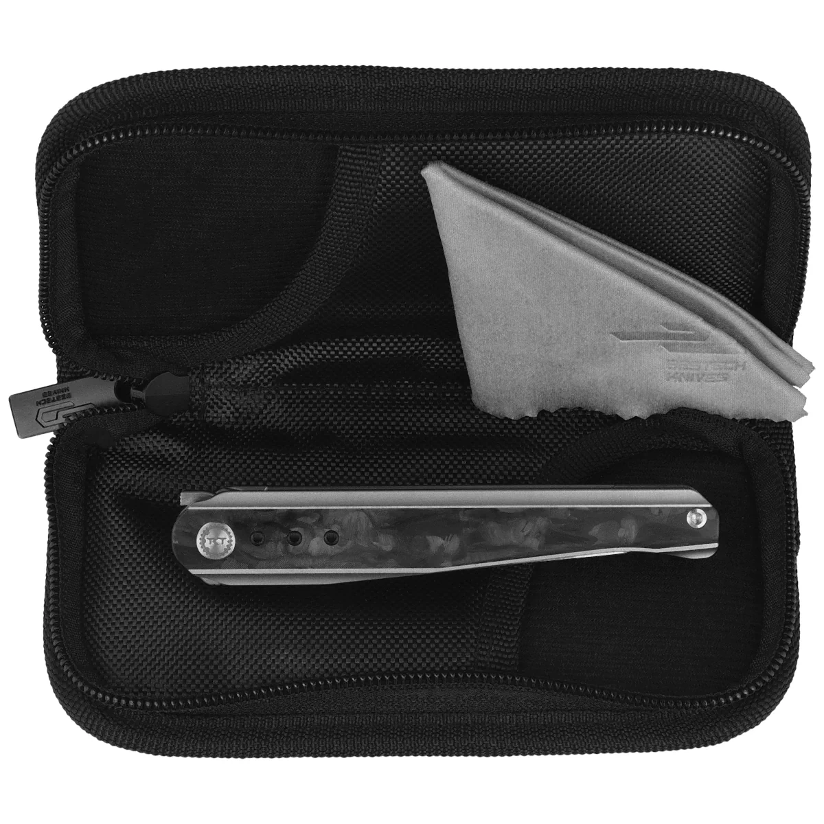 Nóż składany Bestech Spear Phisher White Titanium/Marble CF, M390 3 webp