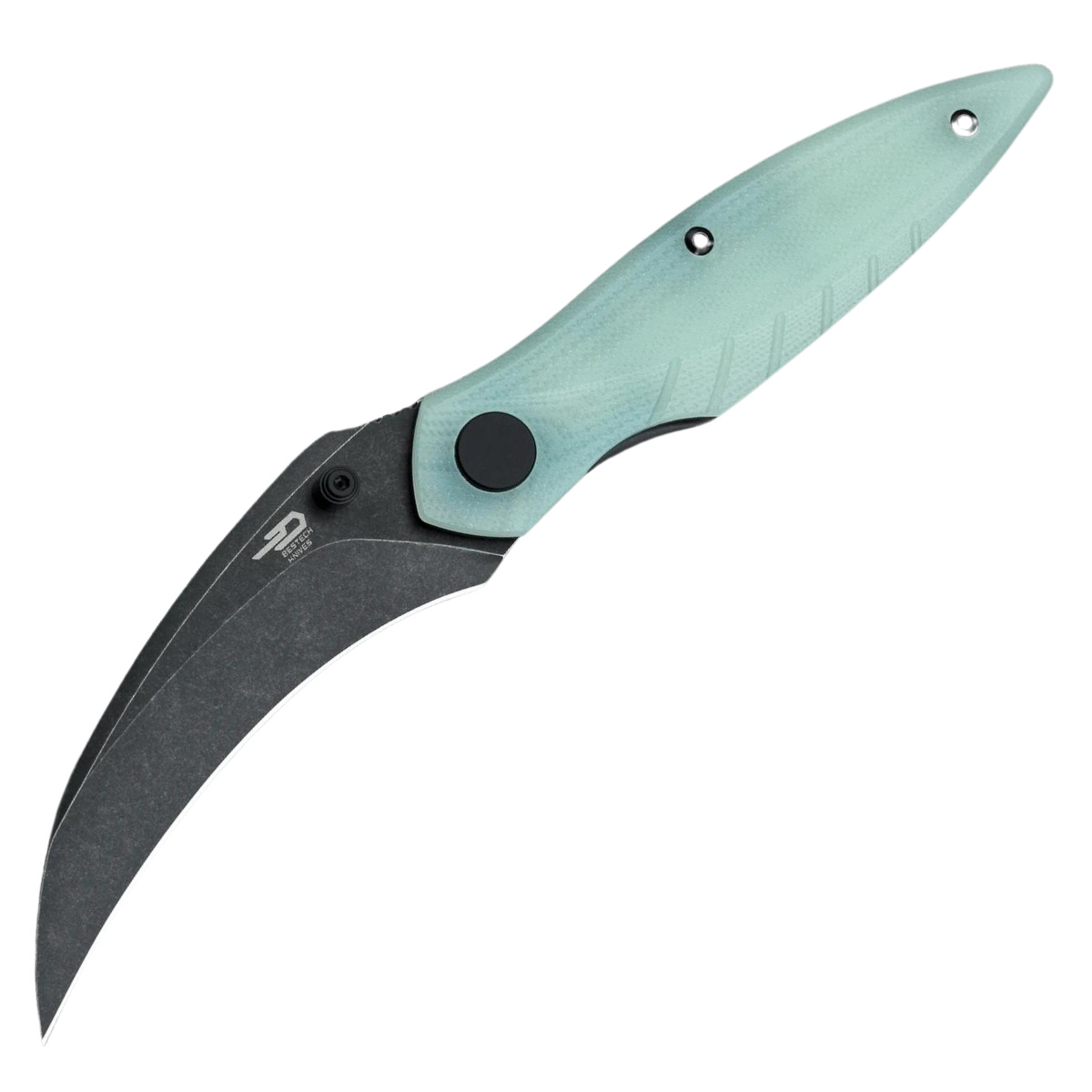 Nóż składany Bestech Mantidae Jade G10, Black Stonewashed 14C28N by Lucas (BG60C) 1 jpg