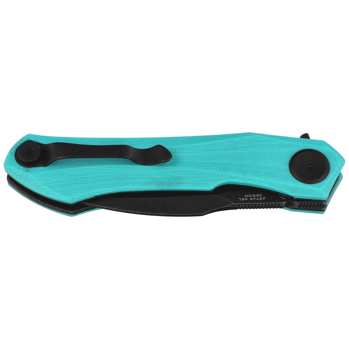Nóż składany Bestech Ivy Light Blue G10, Black Stonewashed 14C28N 2 webp