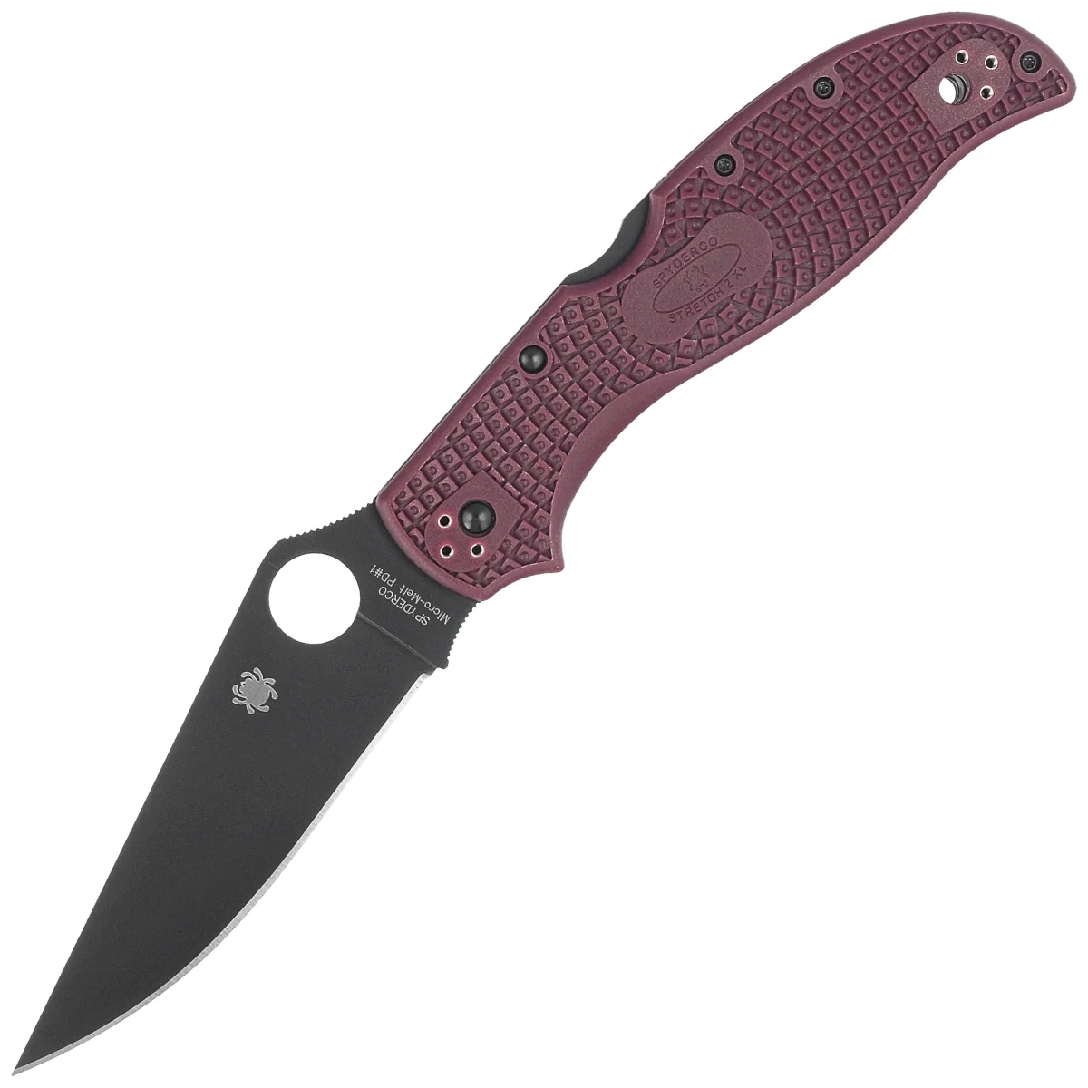 Nóż składany Spyderco Stretch 2 XL Sprint Run Burgundy FRN, TiCN Micro-Melt PD#1 by Sal Glesser (C258BGBKP) 1 webp
