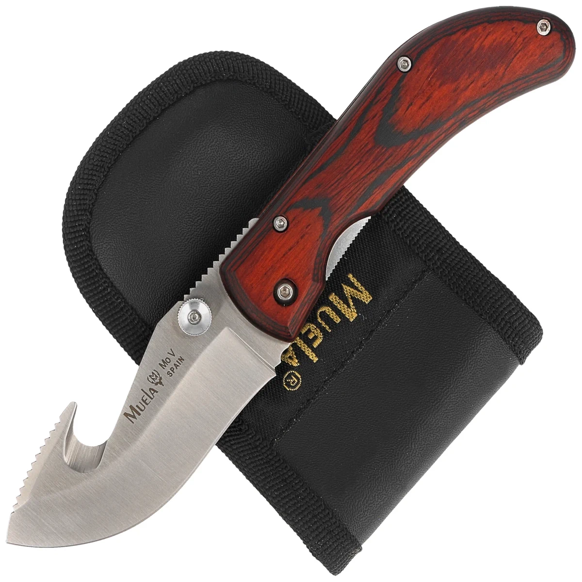 Nóż składany Muela SW-8R Red Pakka Wood, Satin X50CrMoV15 2 webp