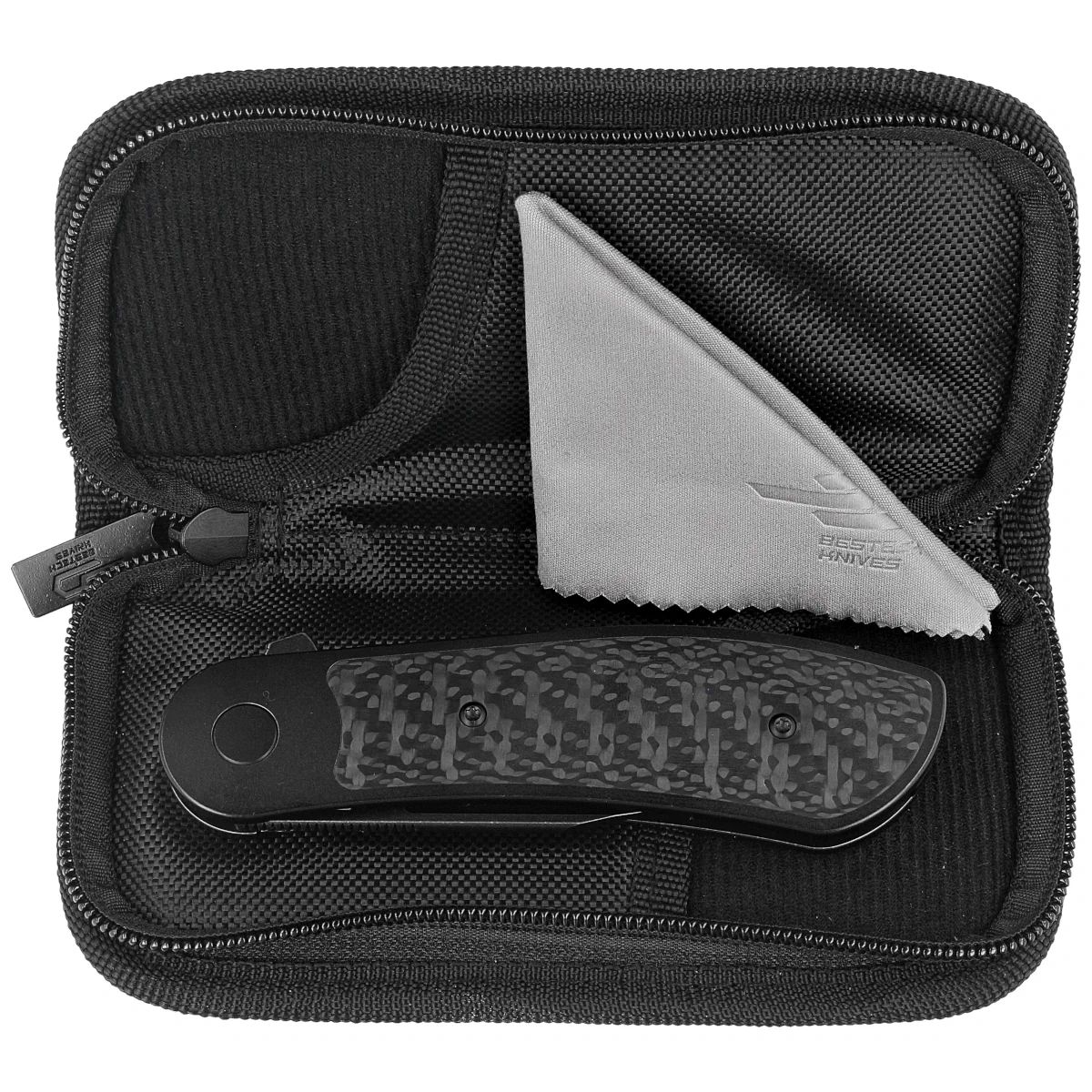 Nóż składany Bestech Vestige Black Titanium/Carbon Fiber, Black Stonewashed MagnaCut by Justin Lundquist (BT2411D) 3 webp