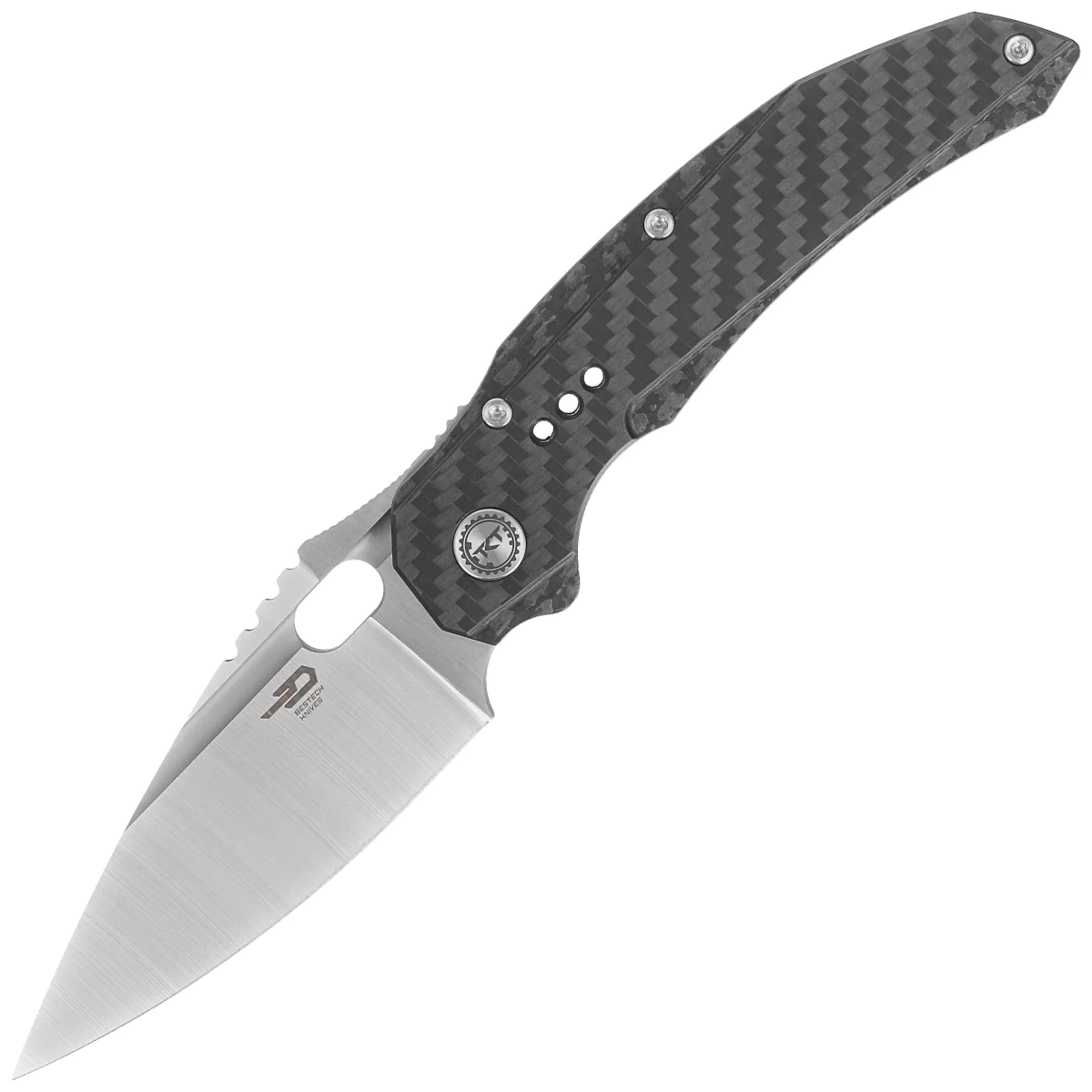 Nóż składany Bestech Exploit Grey Titanium/Carbon Fiber, Satin CPM S35VN by Todd Knife and Tool (BT2005E) 1 webp