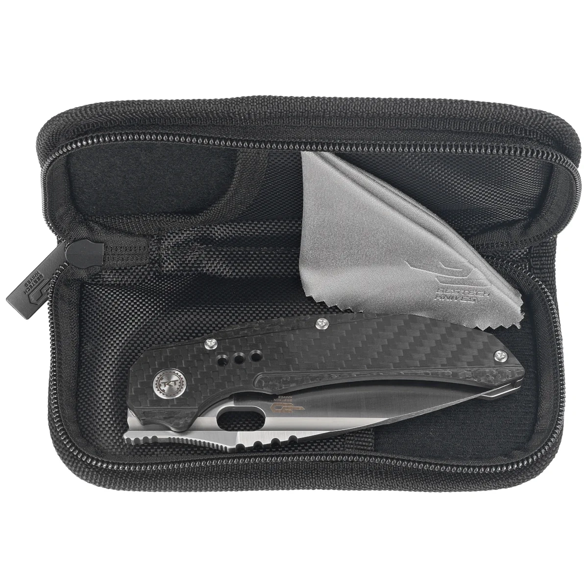 Nóż składany Bestech Exploit Grey Titanium/Carbon Fiber, Satin CPM S35VN by Todd Knife and Tool (BT2005E) 3 webp