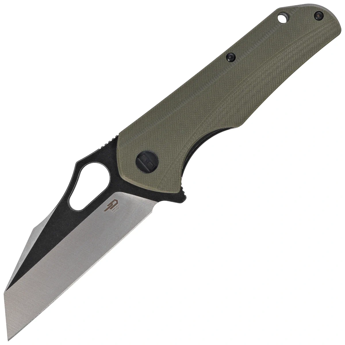 Nóż składany Bestech Operator Green G10, Satin/Black D2 (BG36C) 1 webp