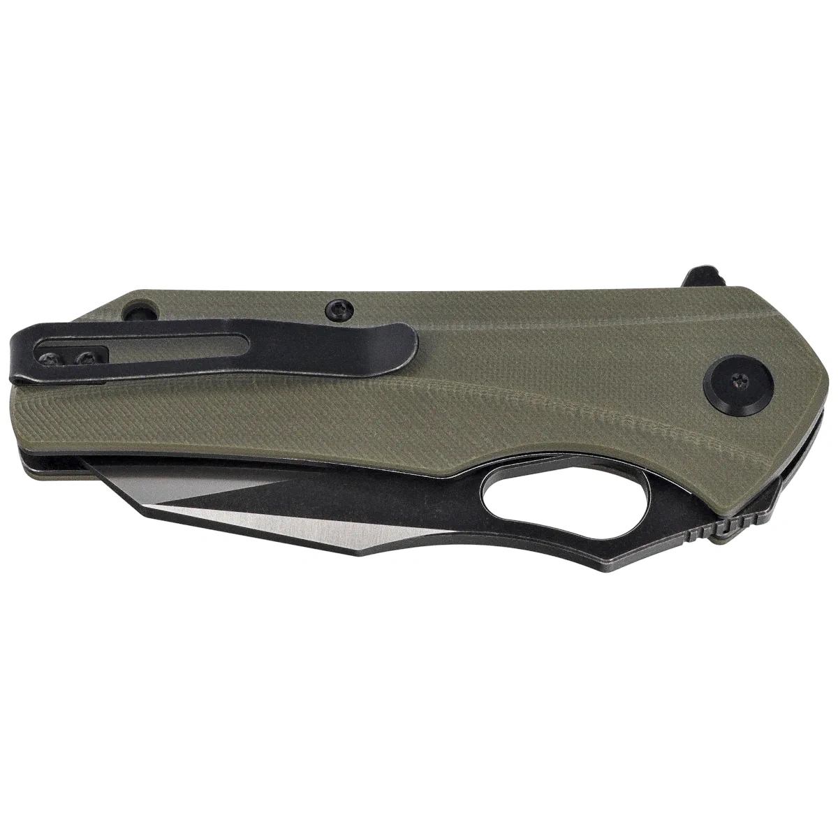 Nóż składany Bestech Operator Green G10, Satin/Black D2 (BG36C) 2 webp