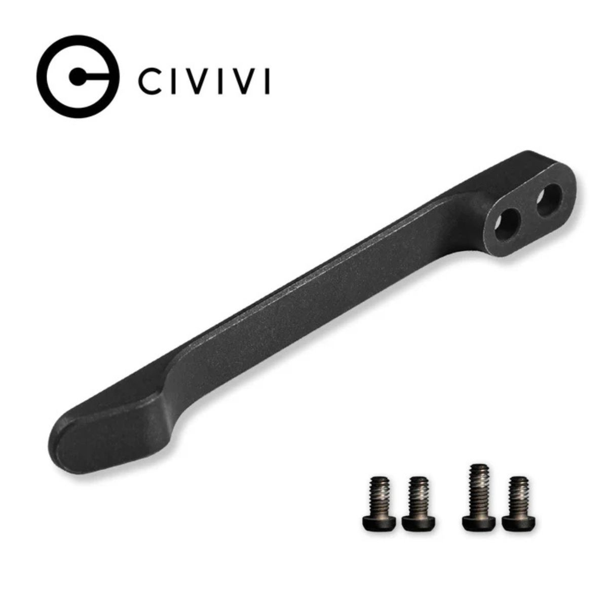 Klips i zestaw śrub Civivi Black Titanium do WE i Civivi (T003D) 1 jpg