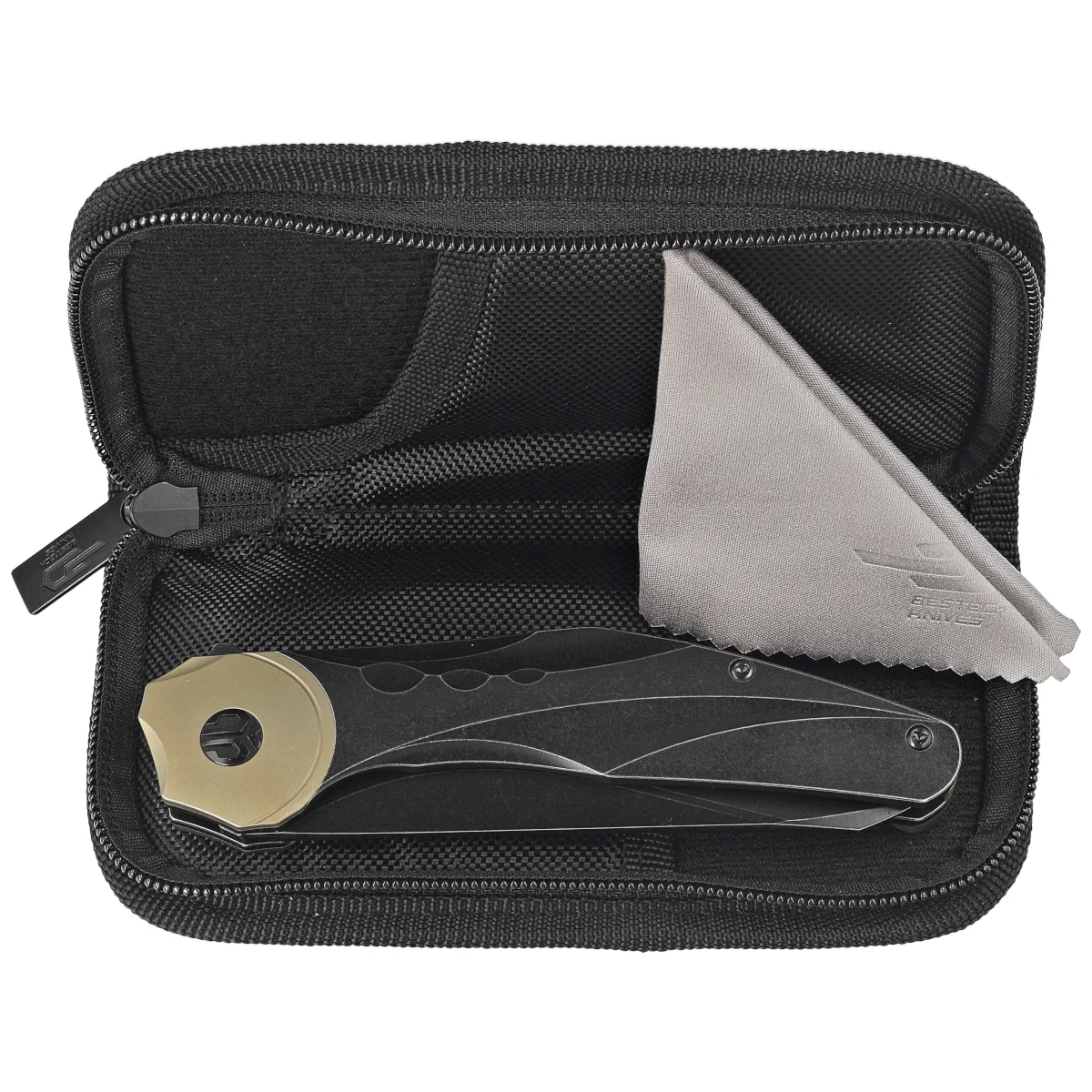 Nóż składany Bestech Excentric Black Titanium, Black Stonewashed M390 by Kombou and TNT Knives (BT2412B) 3 webp