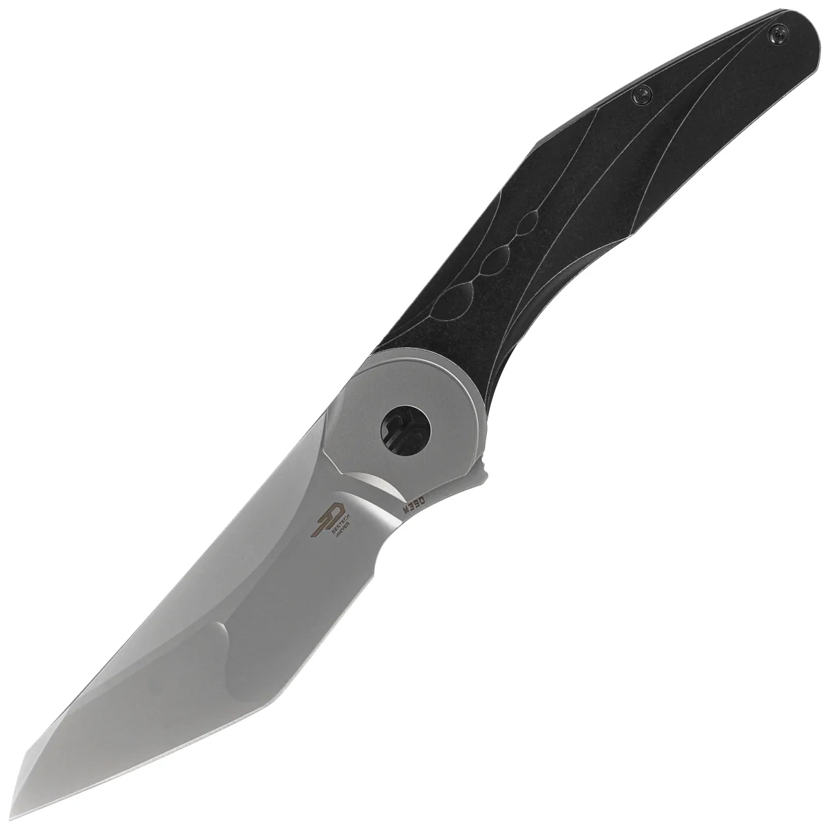 Nóż składany Bestech Excentric Black Stonewashed Titanium, Bead Blasted M390 by Kombou and TNT Knives (BT2412A) 1 webp