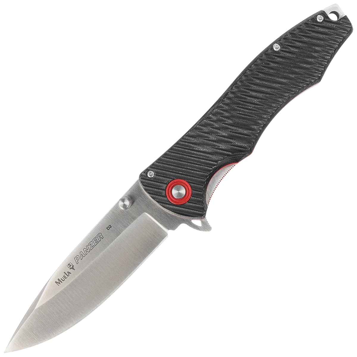 Nóż składany Muela Panzer-10BM Black Micarta, Satin D2 1 webp