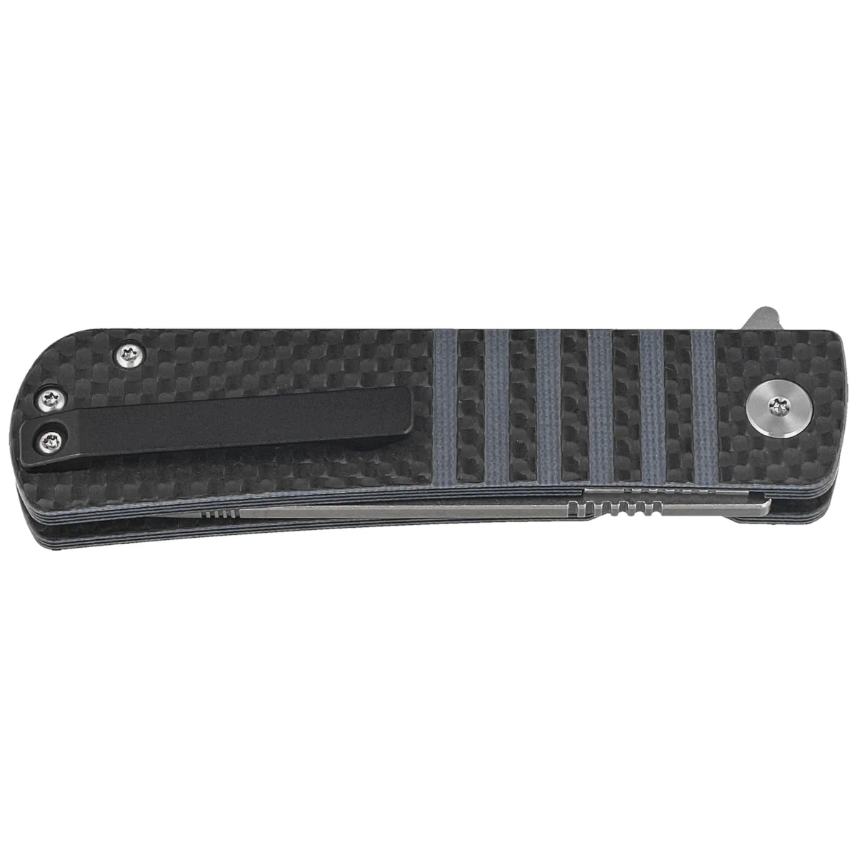 Nóż składany Bestech Titan Black Carbon Fiber/Blue G10, Stonewashed/Satin 154CM by Keanu Alfaro (BL04B) 2 webp