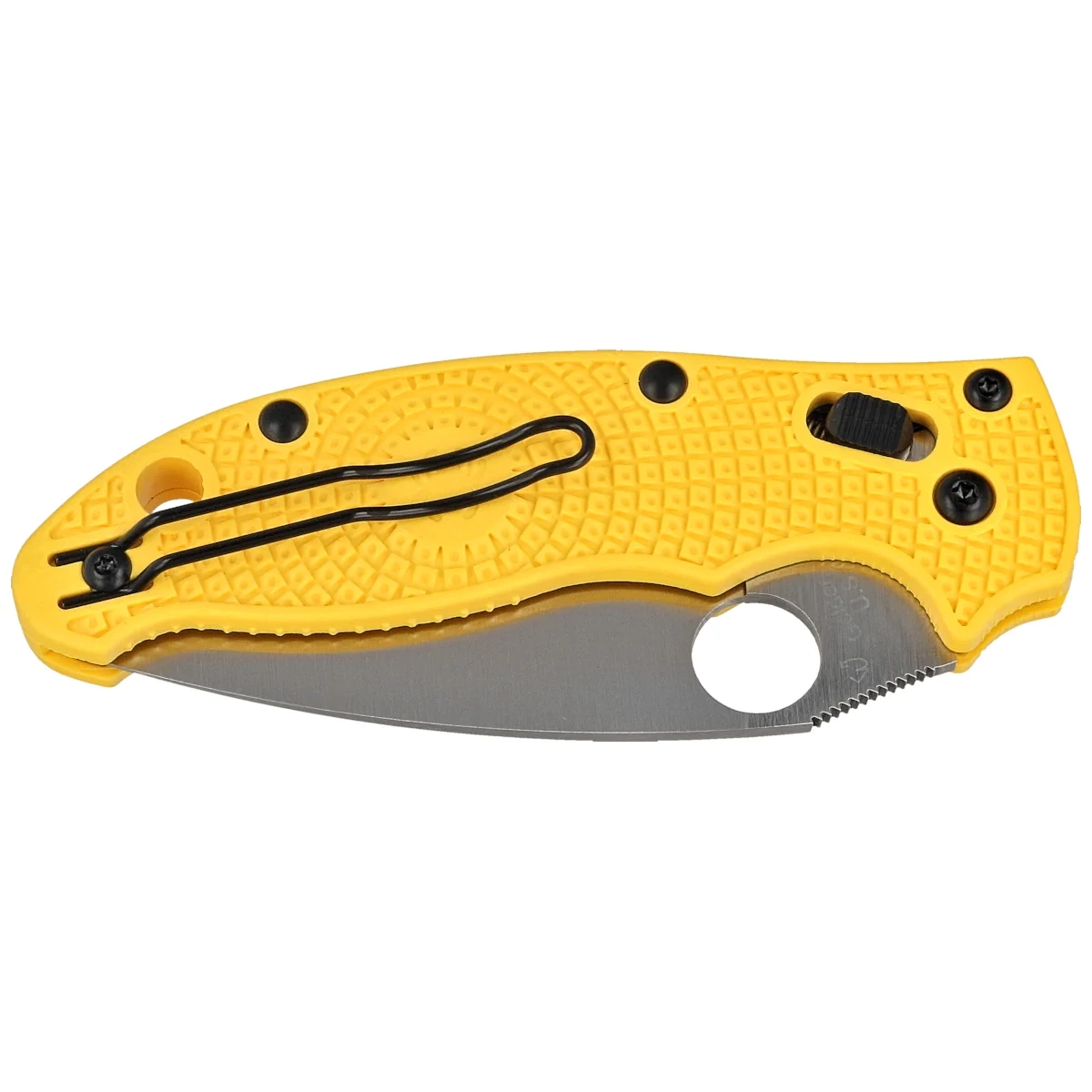Nóż składany Spyderco Manix 2 Lightweight Salt Yellow FRN, Satin MagnaCut by Eric Glesser (C101PYL2) 2 webp