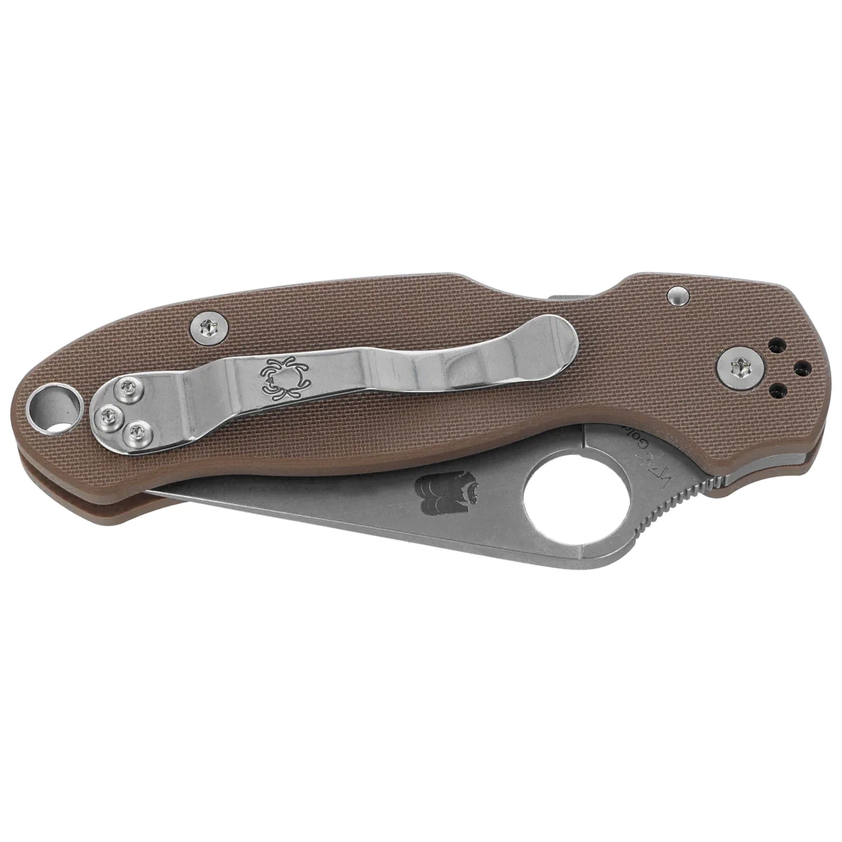 Nóż składany Spyderco Para 3 Sprint Run Brown G10, Satin CPM 15V by Sal i Eric Glesser (C223GPBN15V) 2 webp