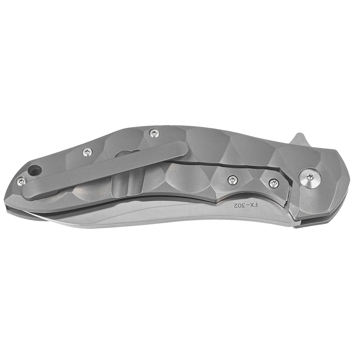 Nóż składany Fox Flipper Gray Titanium, Satin N690Co by Jens Ansø (FX-302) 2 webp
