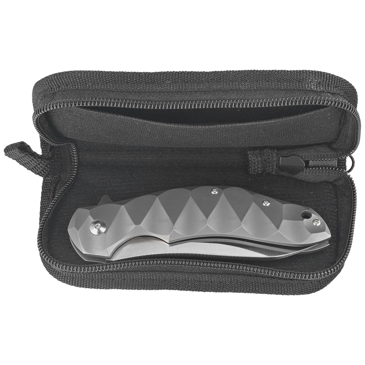 Nóż składany Fox Flipper Gray Titanium, Satin N690Co by Jens Ansø (FX-302) 3 webp