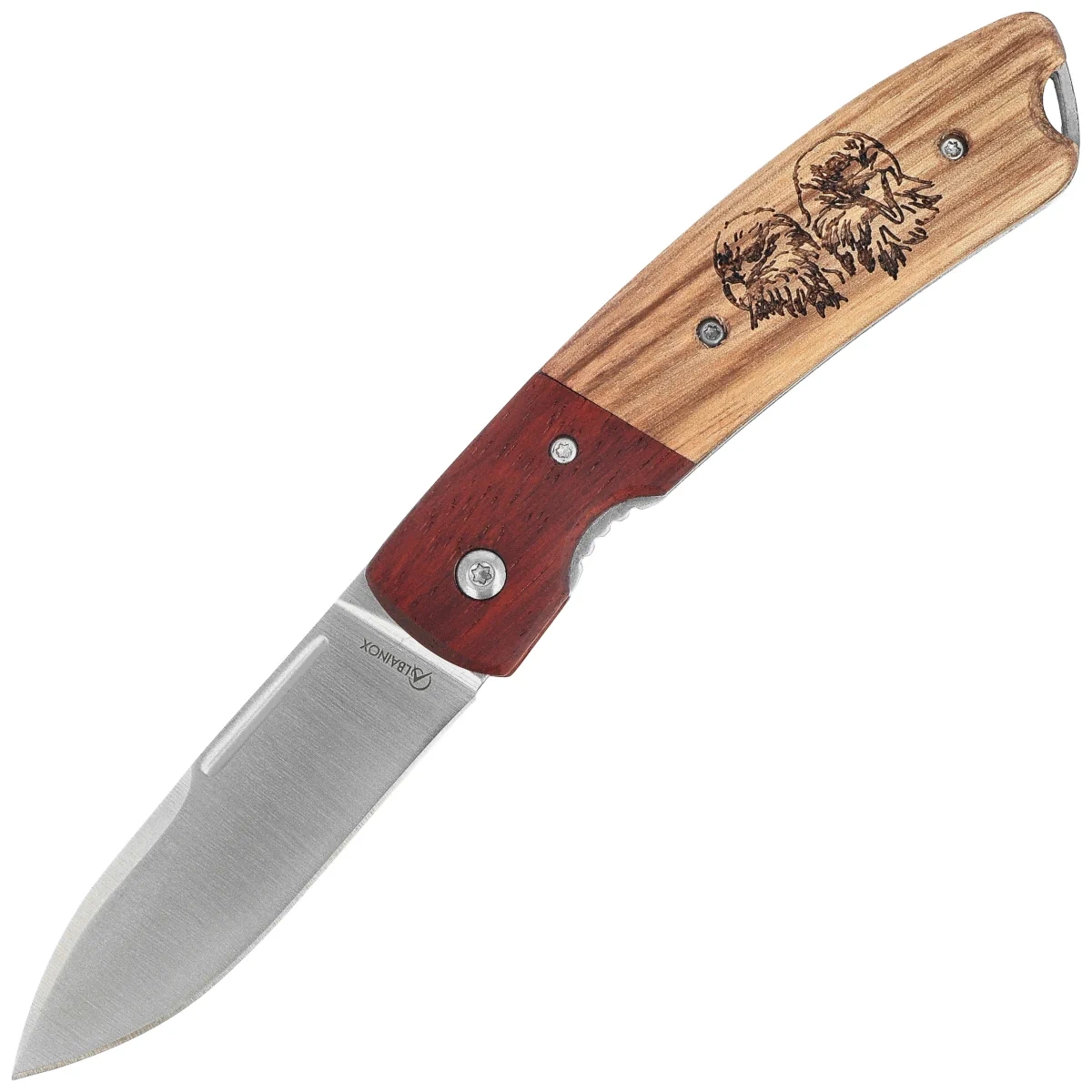 Nóż składany Martinez Albainox Eagle Zebra Wood, Satin 3Cr13Mov (25079GR621) 1 webp