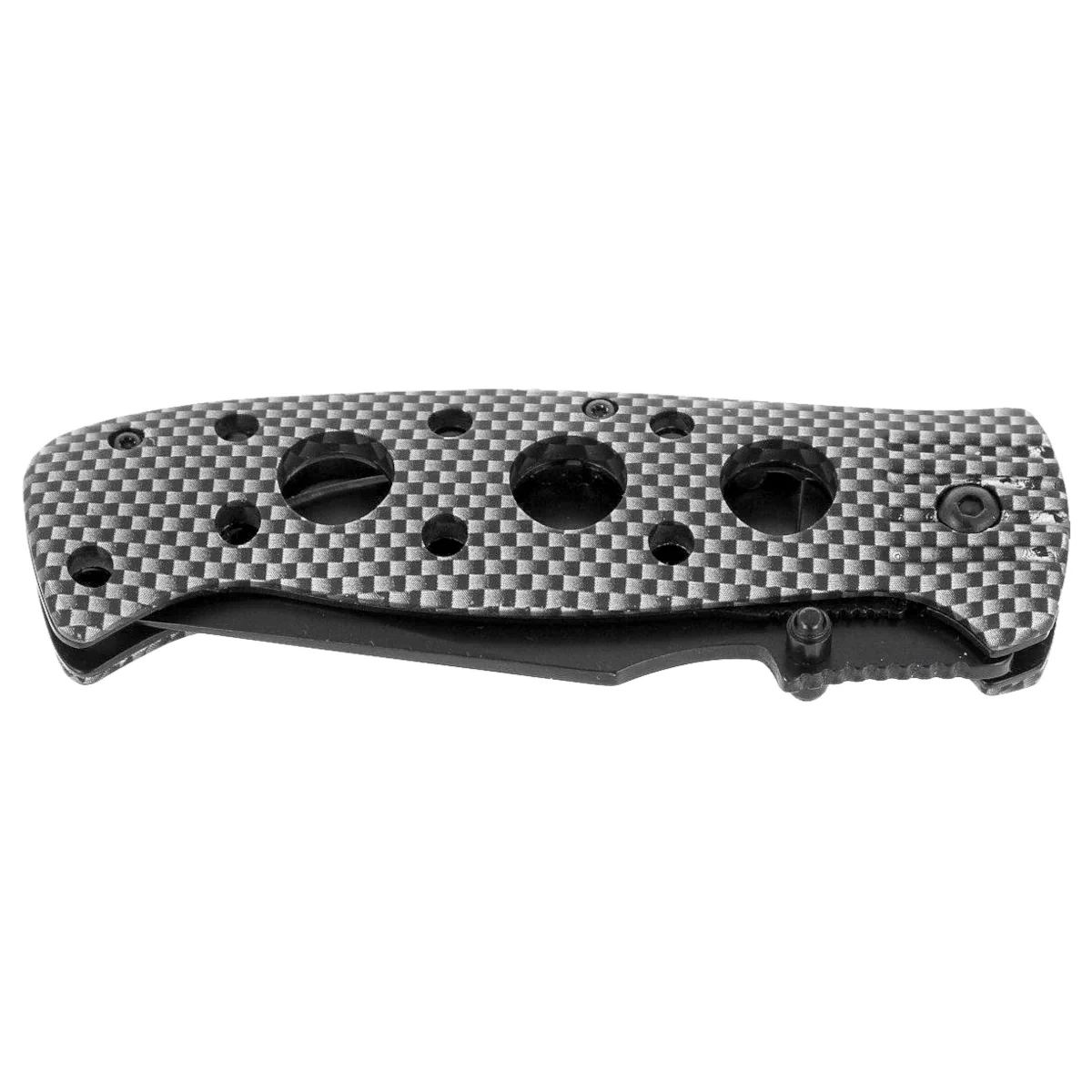 Nóż składany K25 RK-19221 Rubbered Black Aluminium, Black Titanium 7Cr17Mov 3 webp