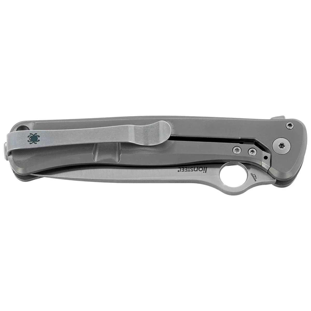 Nóż składany Spyderco Slym Titanium/Dark Matter Polar Fat Carbon, Satin M390 by Moletta (C271TIP) 2 webp