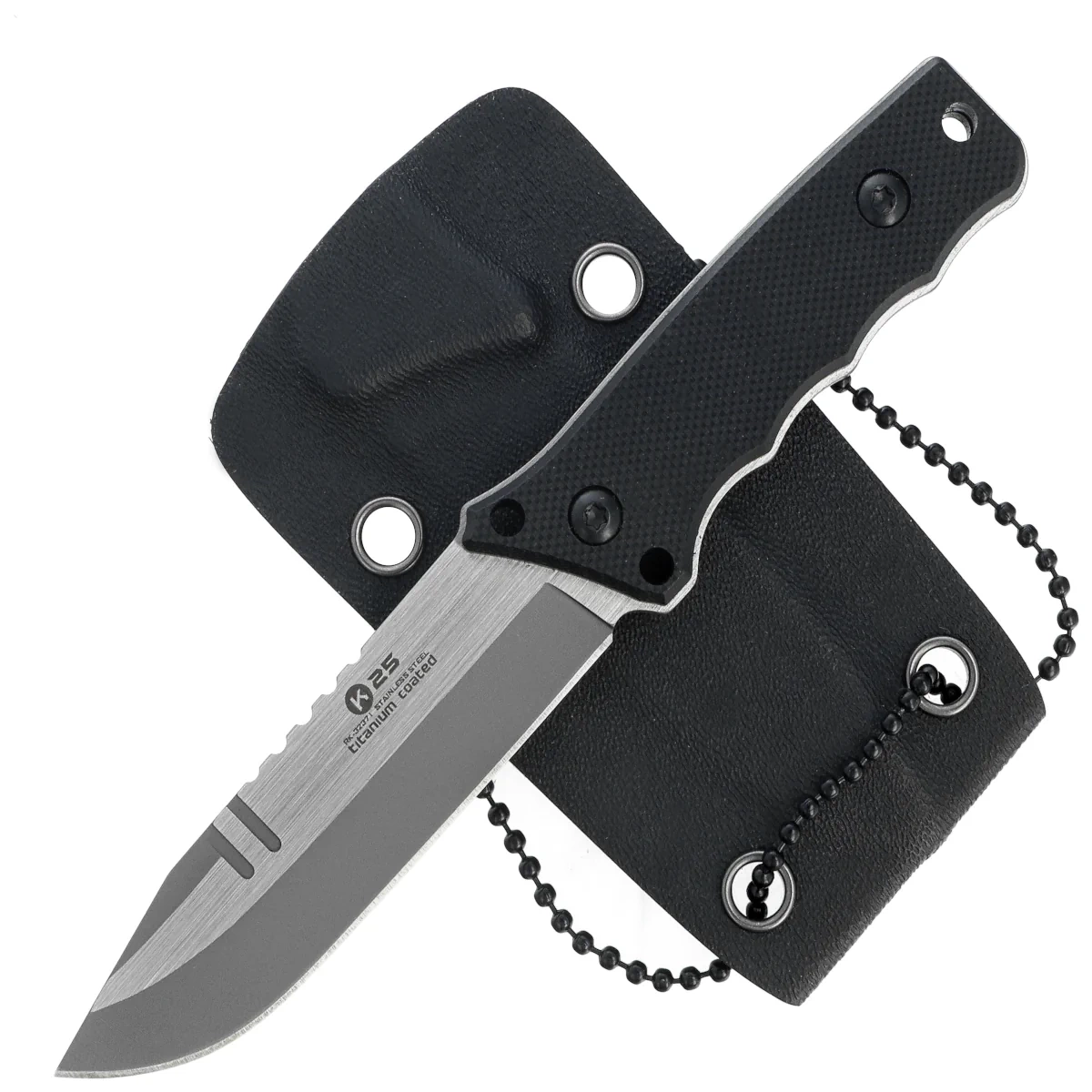 Nóż na szyję K25 RK-32371 Neck Knife Black G10, Titanium 7Cr17Mov 2 webp