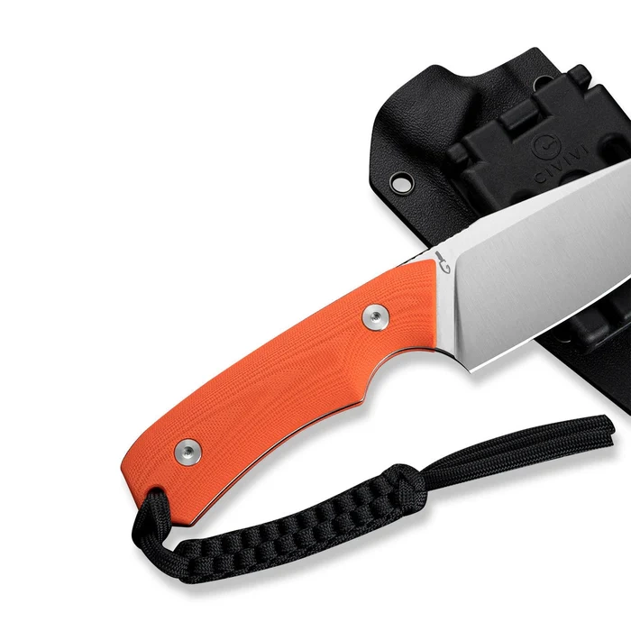 Nóż stały EDC Civivi Gander G10 Orange, stal 14C28N Satin 7 webp