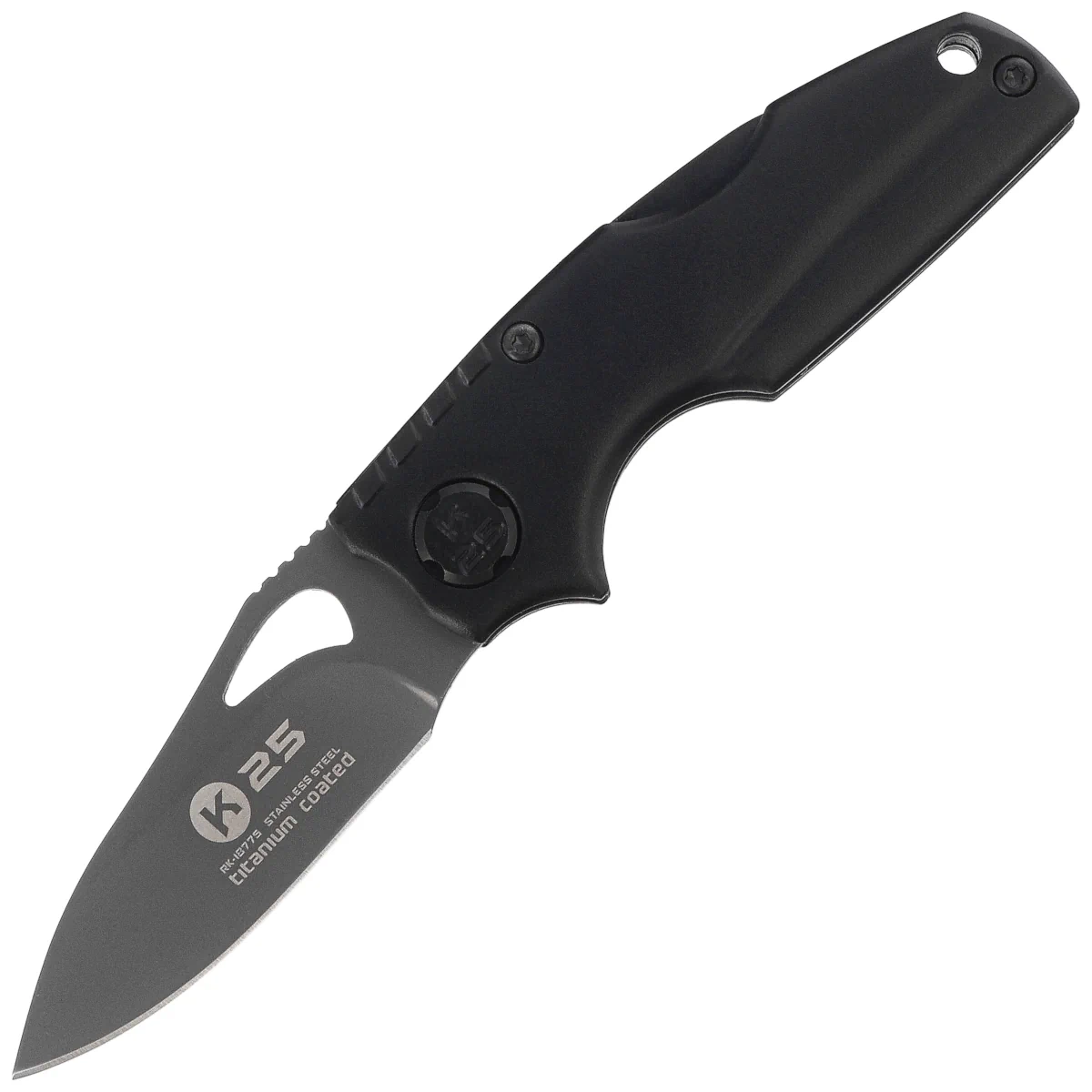 Nóż składany K25 Black Aluminium, Titanium 7Cr17Mov (18775) 1 webp