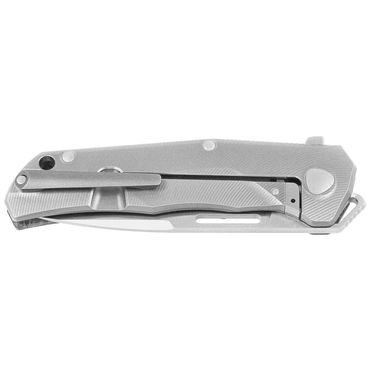 Nóż składany LionSteel Q4ttro Green Burlap Micarta/Titanium, Satin MagnaCut by Molletta (Q4 BGR) 8 webp