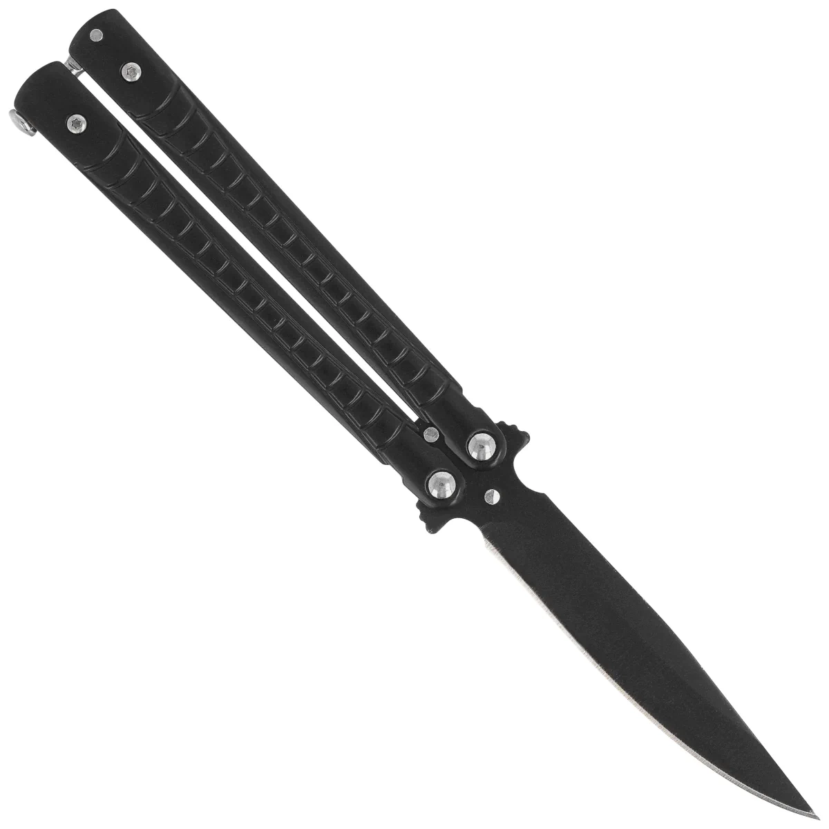 Nóż motylek Martinez Albainox Balisong Black Steel, Black 3Cr13Mov (02206) 3 webp