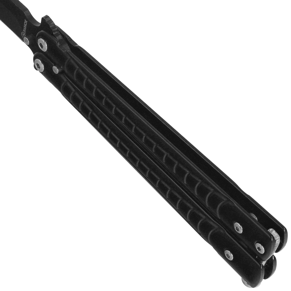 Nóż motylek Martinez Albainox Balisong Black Steel, Black 3Cr13Mov (02206) 4 webp