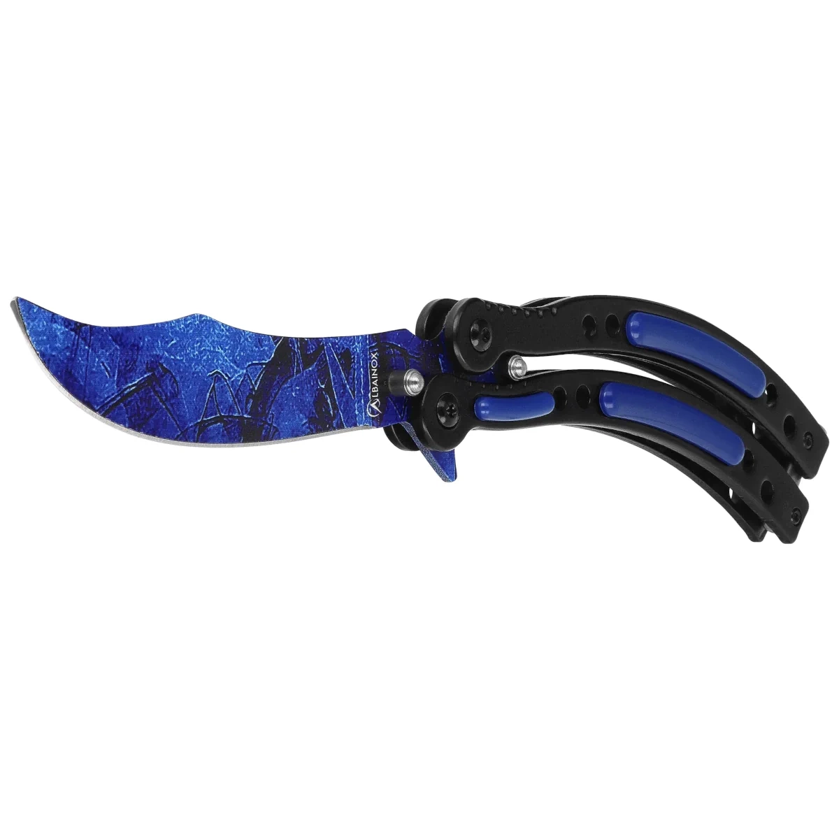 Nóż motylek Martinez Albainox Balisong Blue ABS/Black Steel, Colorful Blue 3Cr13Mov (02129) 2 webp