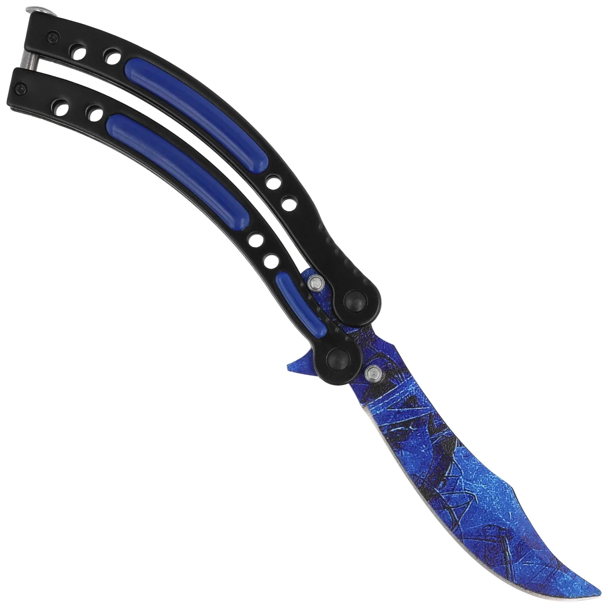 Nóż motylek Martinez Albainox Balisong Blue ABS/Black Steel, Colorful Blue 3Cr13Mov (02129) 3 webp