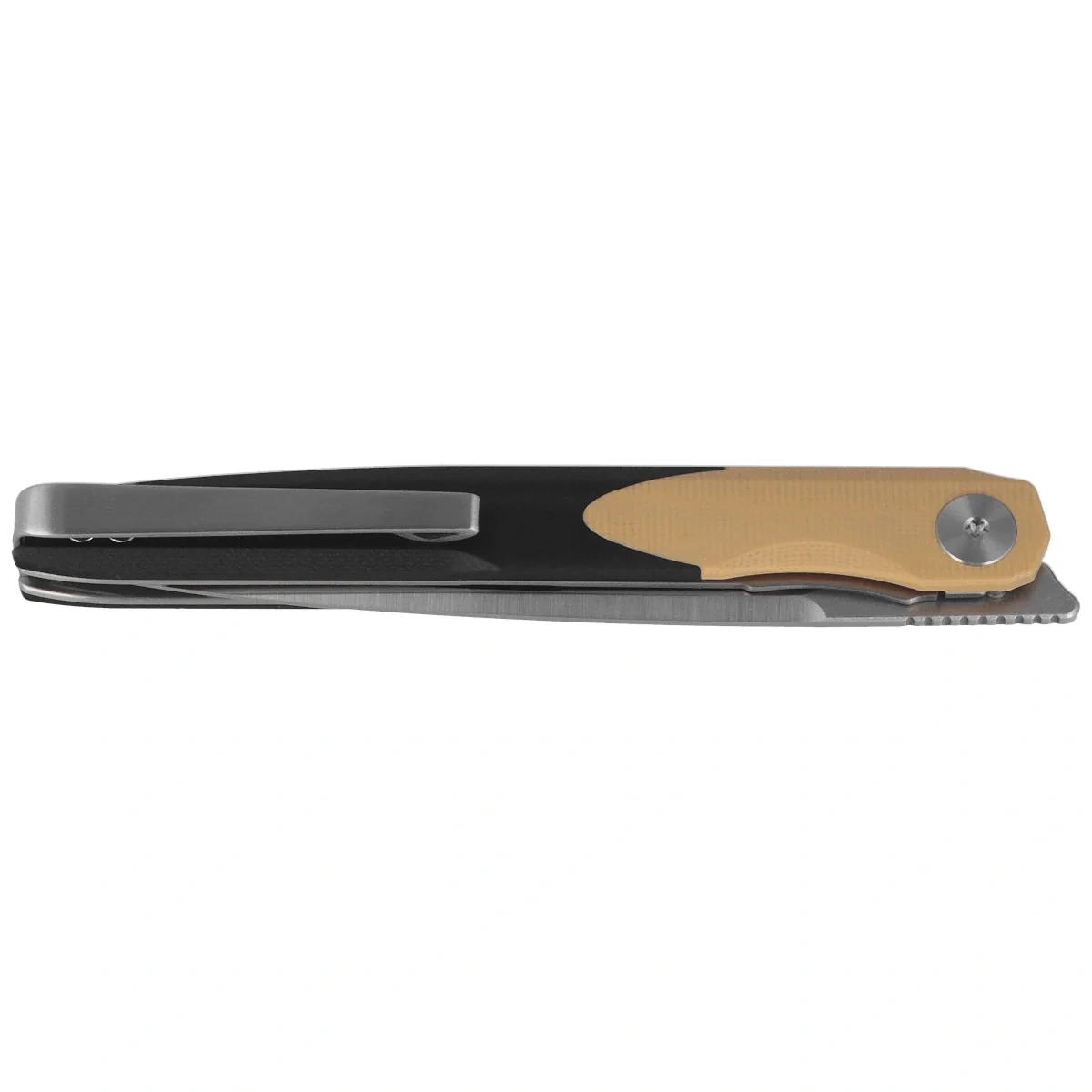 Nóż składany Bestechman Lanza Khaki-Black G10, Satin / Stonewashed 14C28N by Grzegorz Grabarski (BMK14B) 2 webp