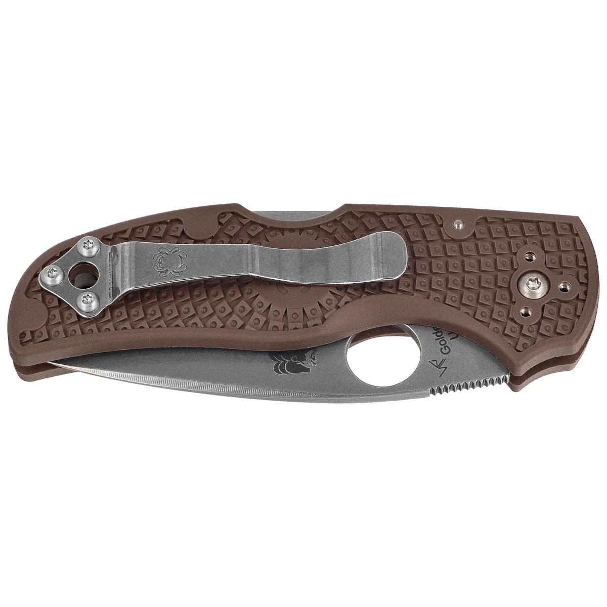 Nóż składany Spyderco Native 5 Lightweight Sprint Run Brown FRN, Satin CPM 15V by Sal Glesser (C41PBN15V5) 2 webp