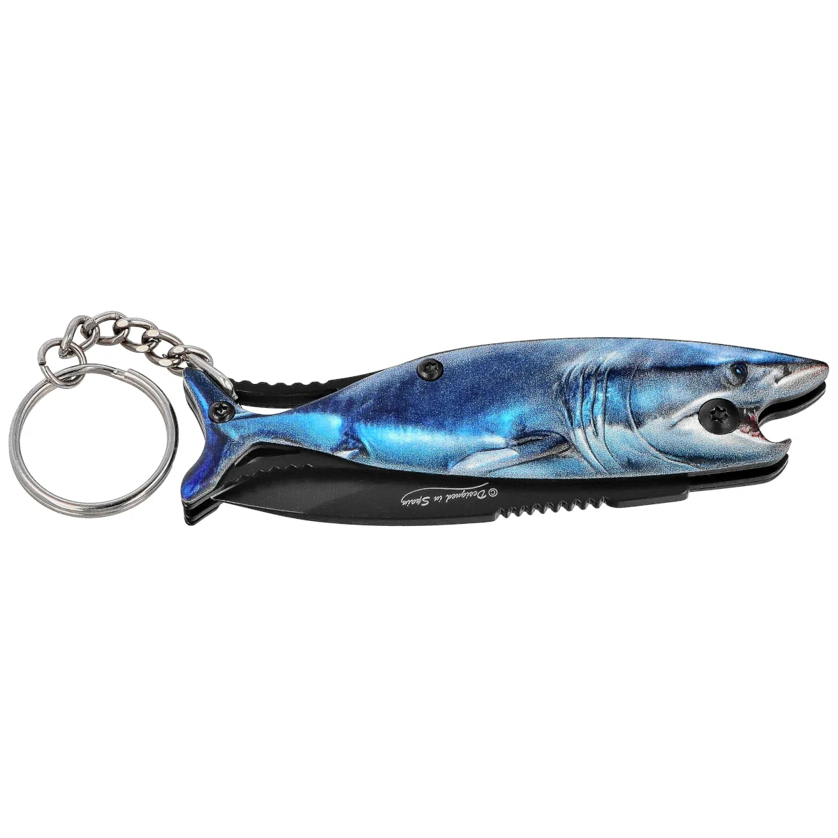Nóż wędkarski brelok Martinez Albainox Fishing 2 Blue Aluminium, Black 3Cr13Mov (25144 BL) 2 webp